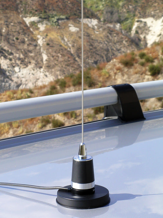 UHF & VHF Wide Band 1/4 Wave Antenna with Spring (132 - 525